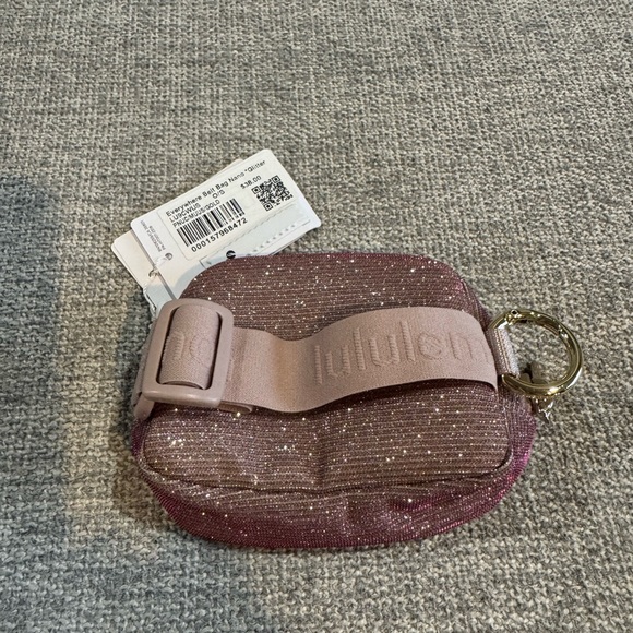 NWT. Lululemon Pink Gold Glitter Everywhere Belt Bag Wallet - Picture 4 of 5
